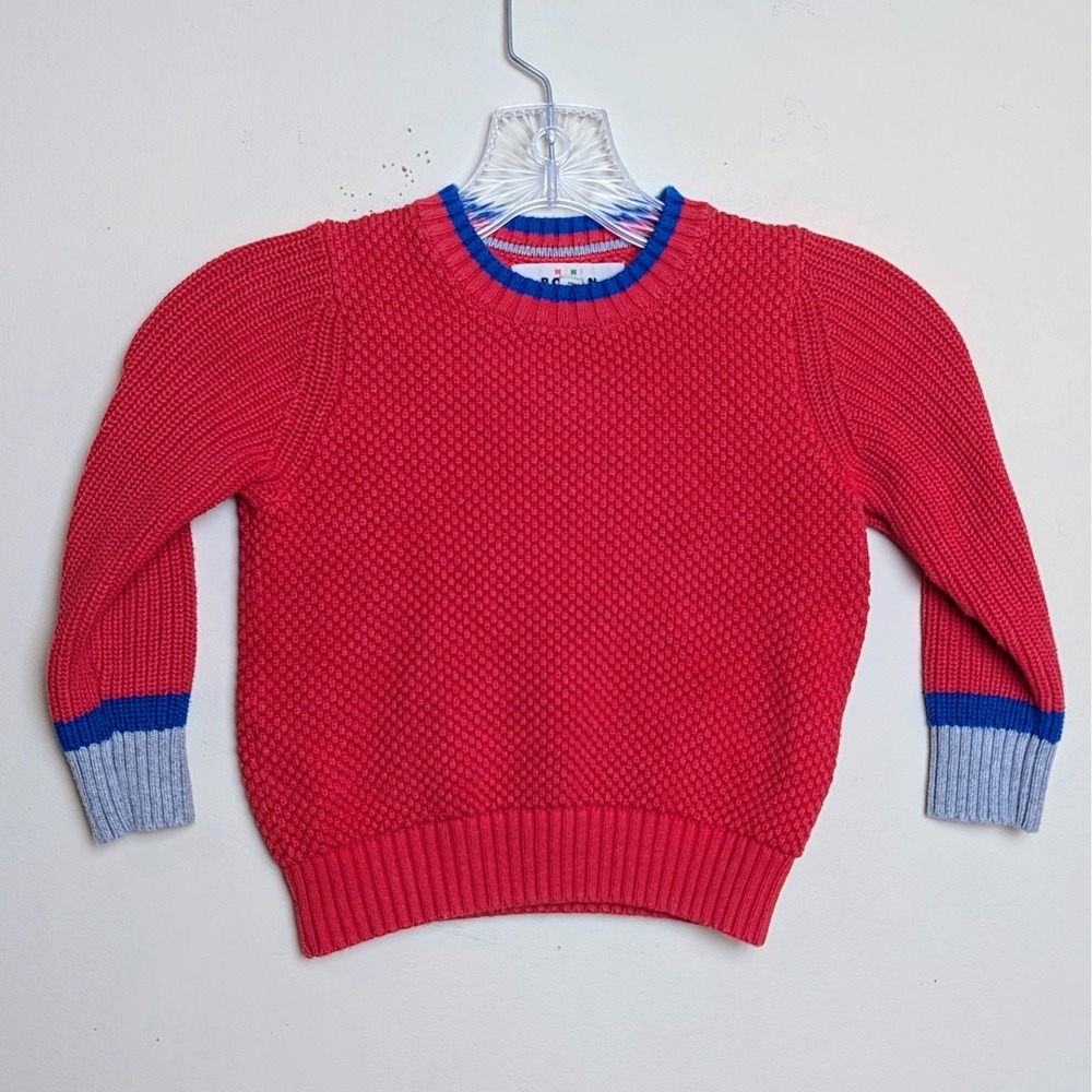 Mini Boden Kids Everyday Colorblock Cotton Sweater Pink Girls‎ Size 4-5Y